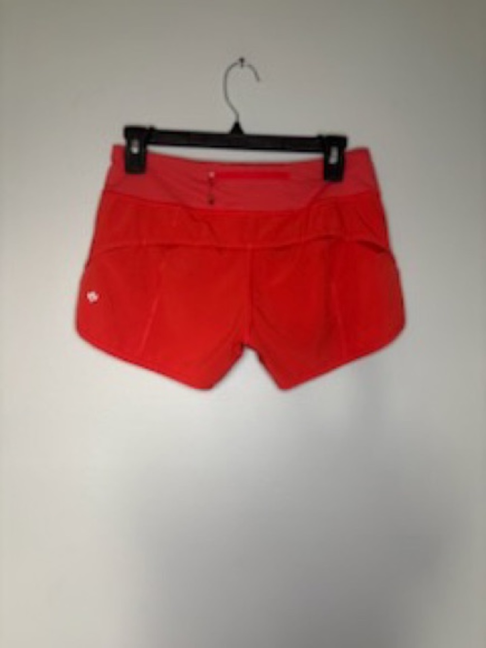 lululemon athletica Coral Red Running Shorts with Wide Waistband 4